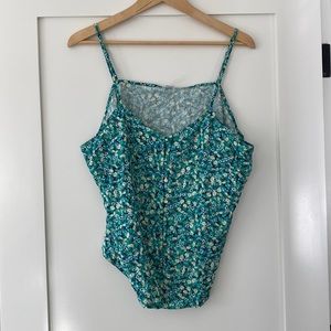 Green patterned camisole